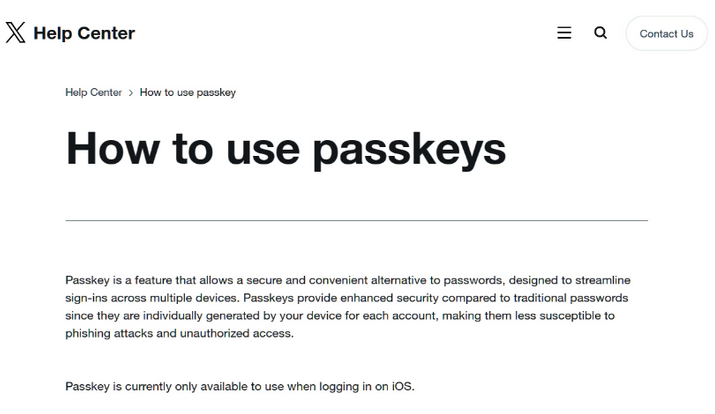 岭东苹果维修店铺分享iOS用户如何通过通行密钥(Passkey)登录 